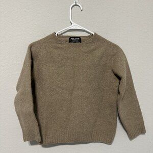 Filson Wool Sweater Camel Brown Womens Size XS/Small * Read Geelong Lambswool